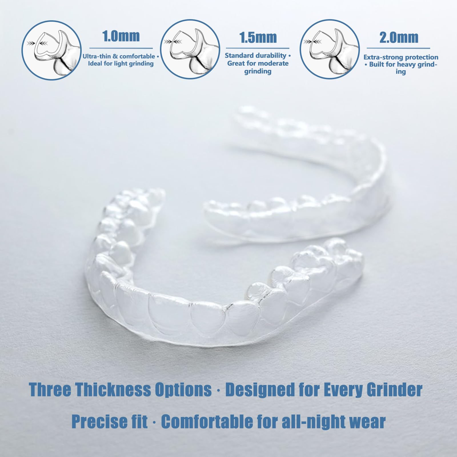Qiivosm custom-fit guard with 1.5mm thickness for extra protection.