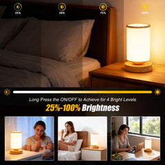 Qiuxunies lamp provides four brightness levels for adjustable intensity