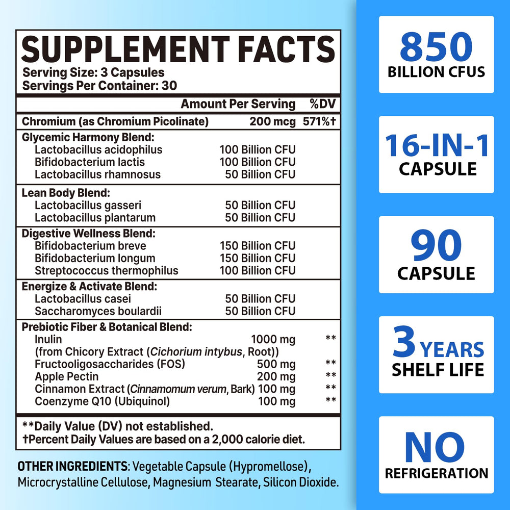 QIVERNAMY 50+ probiotic capsules ready for travel and daily routine.