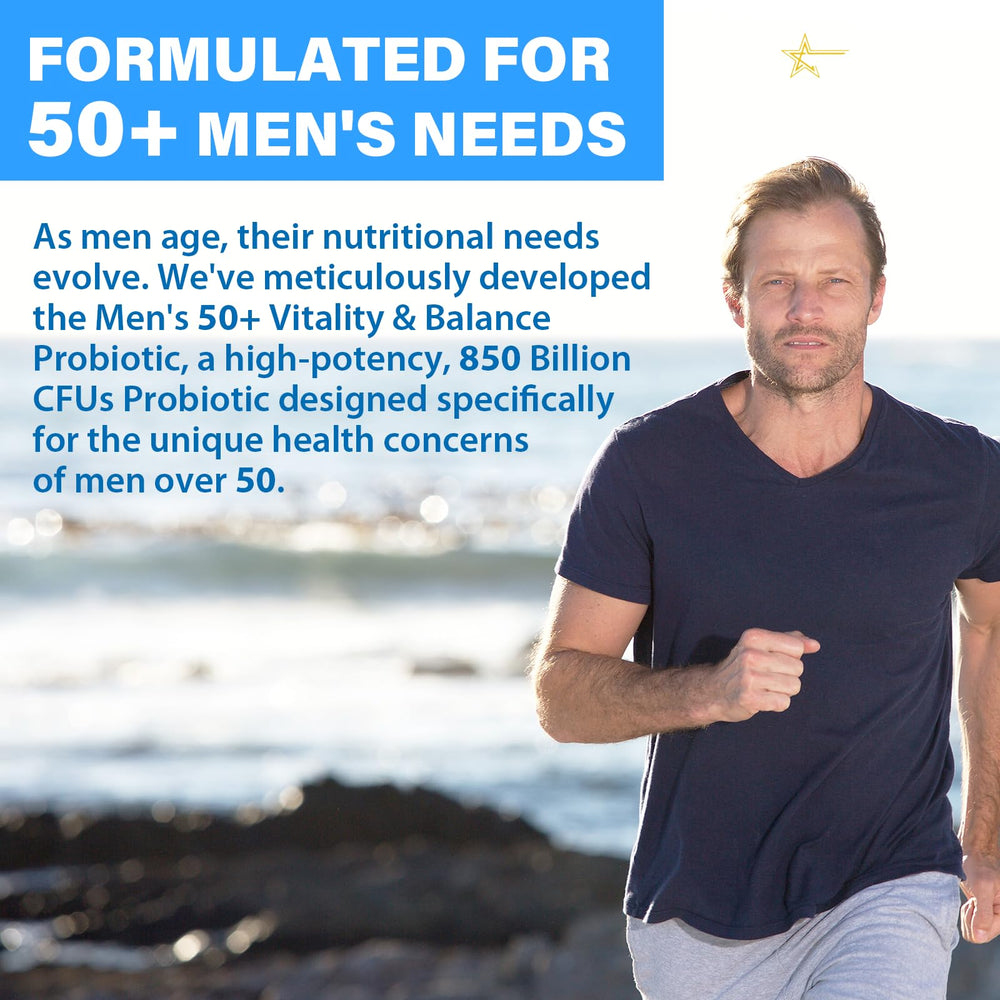 QIVERNAMY Probiotics for Men 50+ delayed-release capsule for gut delivery