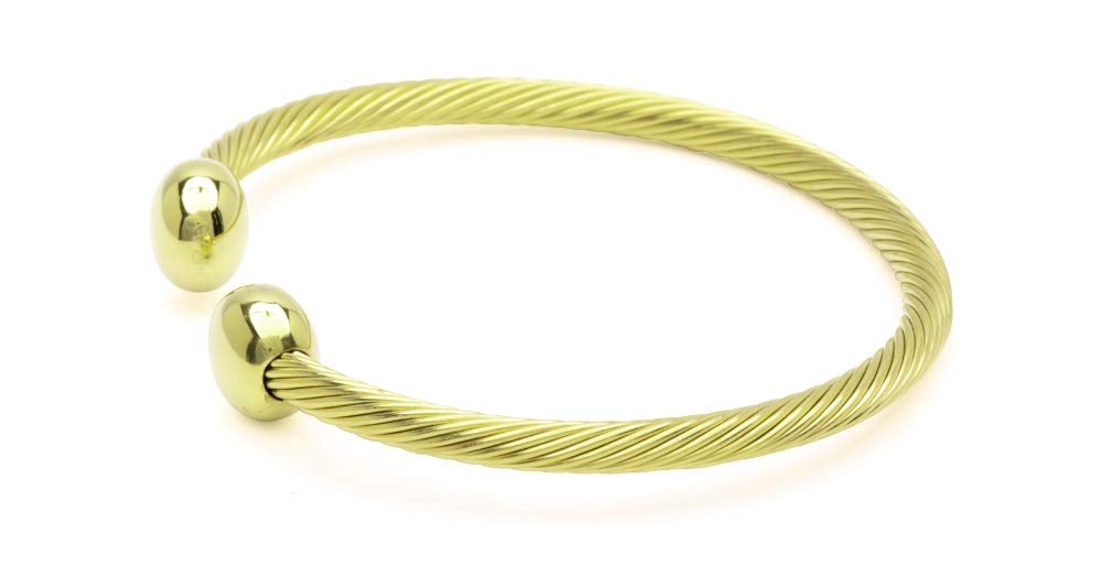 QRAY Gold Deluxe bracelet flexible stainless steel band emphasizes comfort