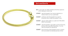 QRAY Gold Deluxe bracelet with golf setup suggests clarity during play