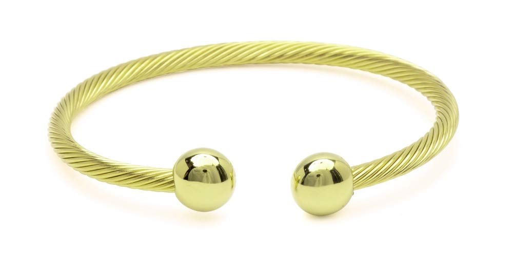QRAY Gold Deluxe bracelet closeup of oval terminals for easy removal design