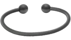 QRAY Gun Metal Deluxe bracelet product shot demonstrates easy removal and comfortable fit.