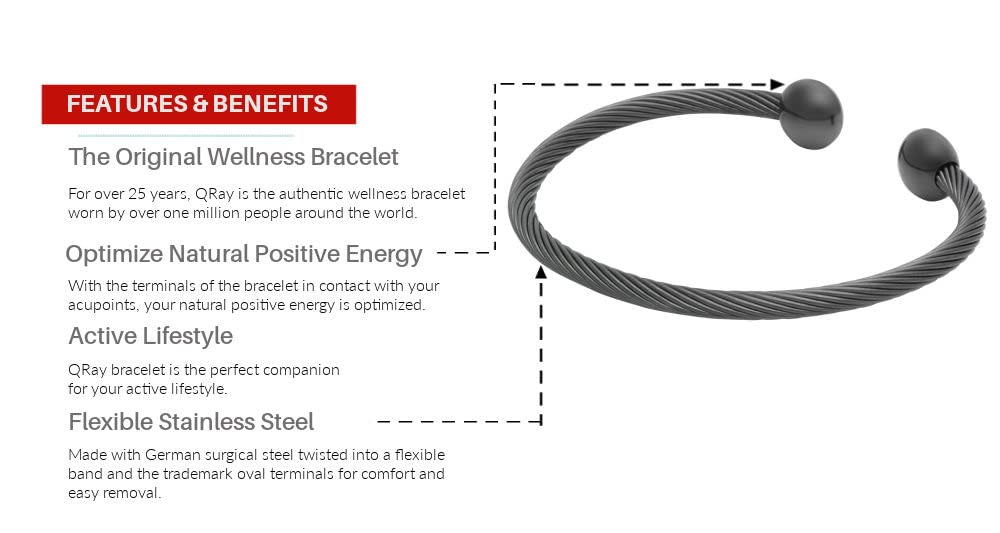 QRAY Gun Metal Deluxe bracelet on wrist during golf swing highlights ergonomic design for performance.
