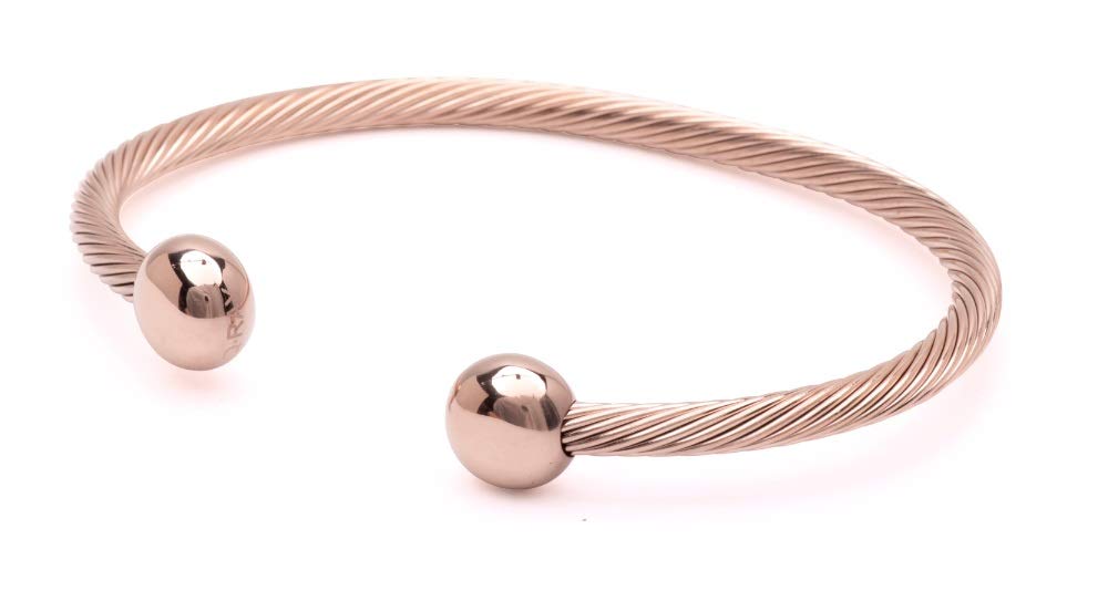 QRAY Rose Gold Deluxe bracelet closeup highlighting elegant daily wellness design