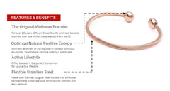 QRAY Rose Gold Deluxe bracelet on the wrist for all-day comfort and style.