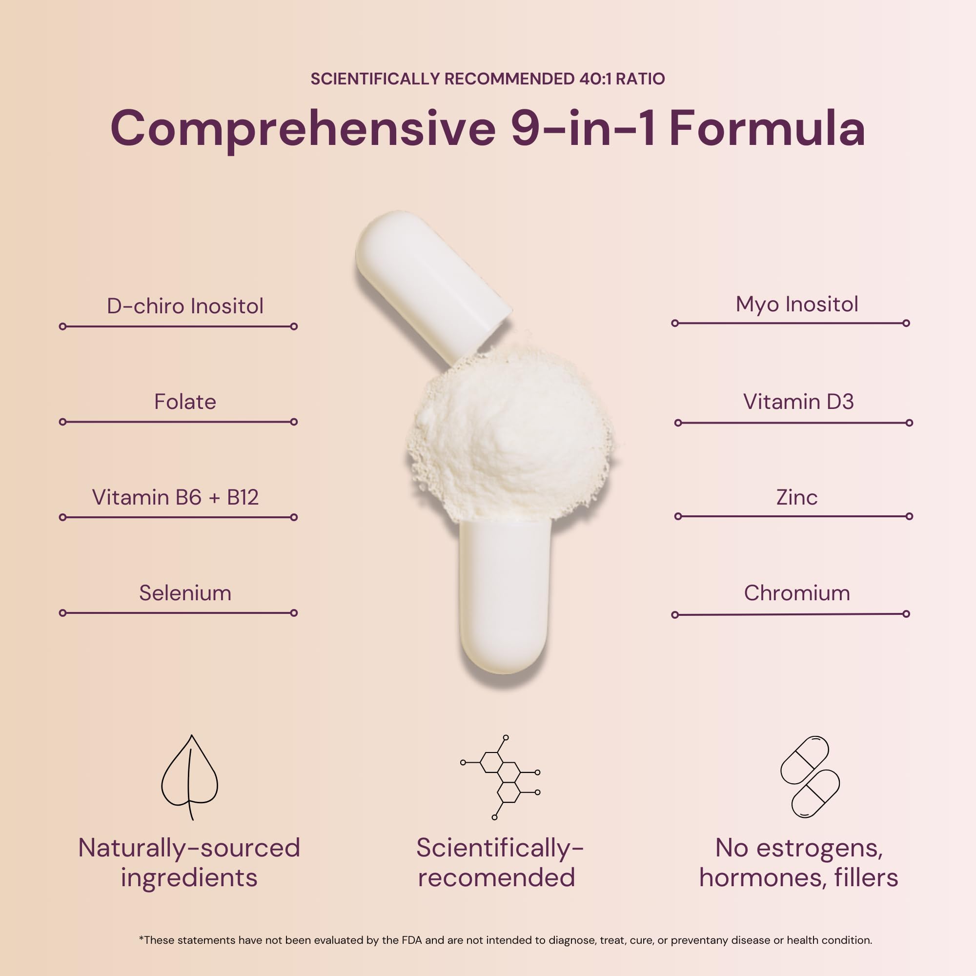QSTA D-Chiro Inositol pills packaged for comprehensive wellness