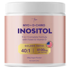 QSTA Myo-Inositol & D-Chiro Inositol powder bottle, supports hormonal balance