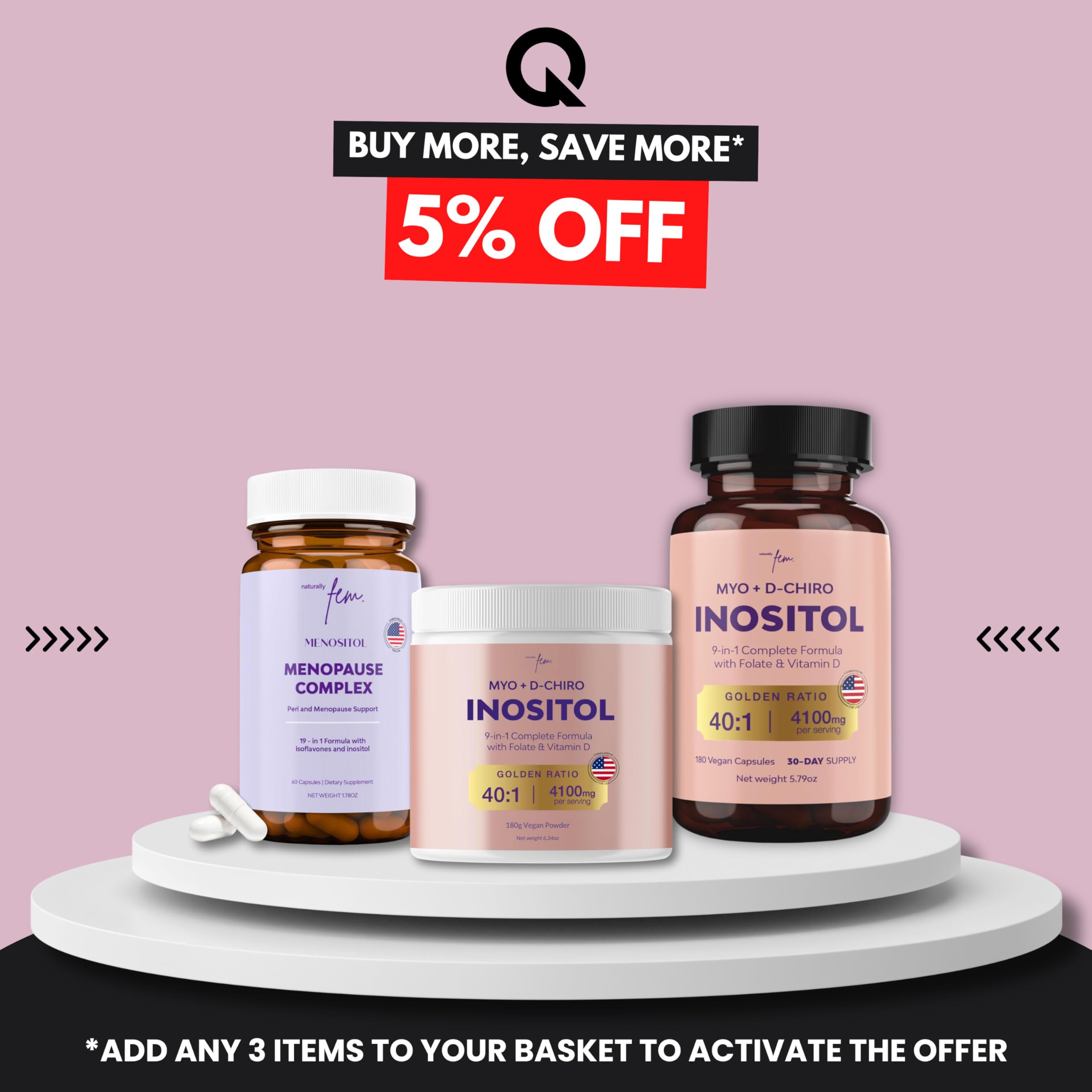 QSTA packaging shows zinc chromium vitamin blend for metabolic support
