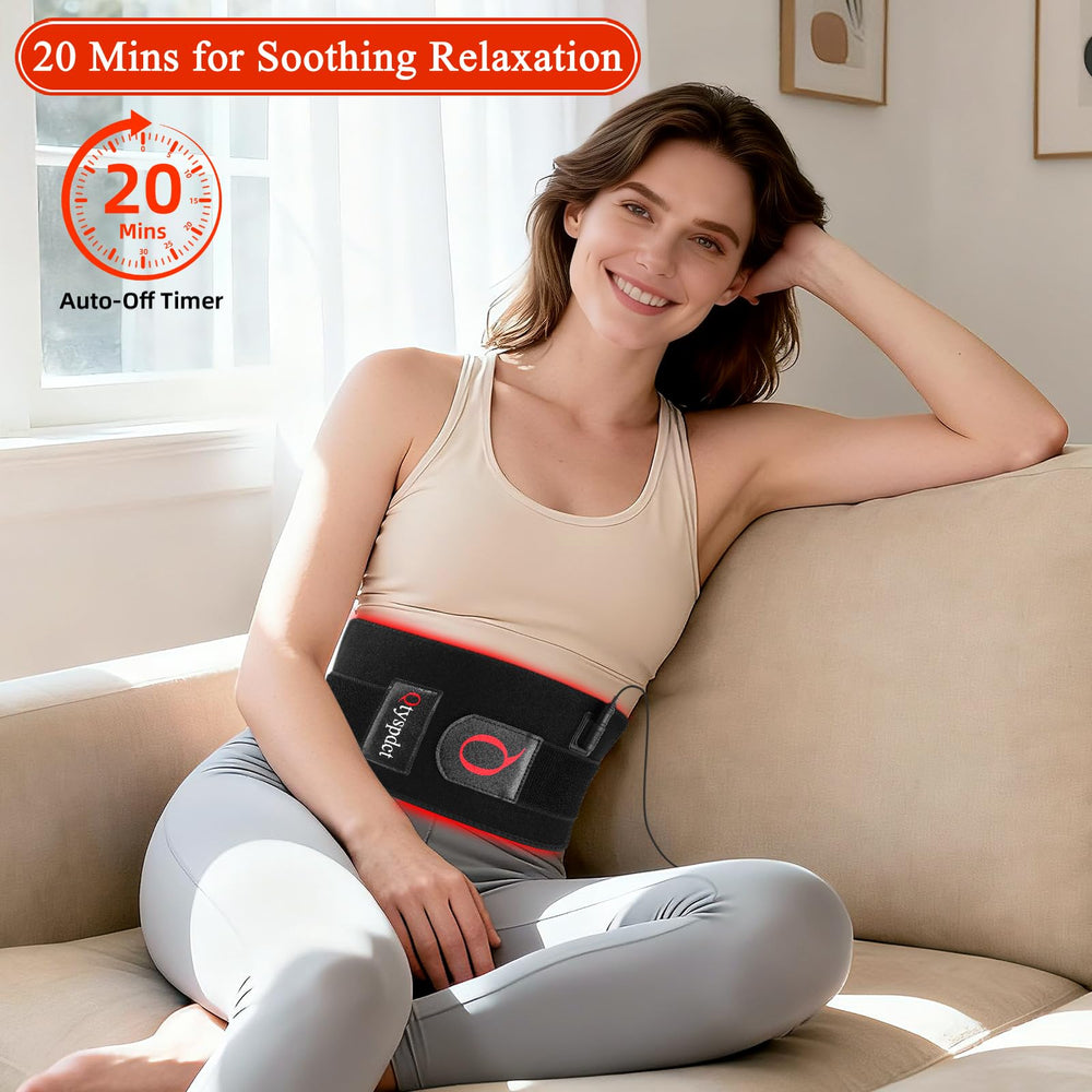 Qtyspdct red light therapy belt knee focus for portability during activity.