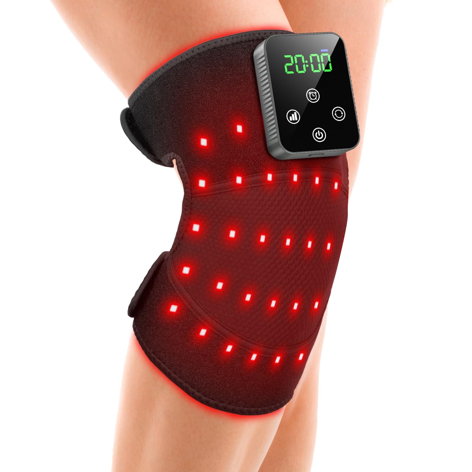 Qtyspdct red light therapy knee brace with controller for cordless use and flexibility