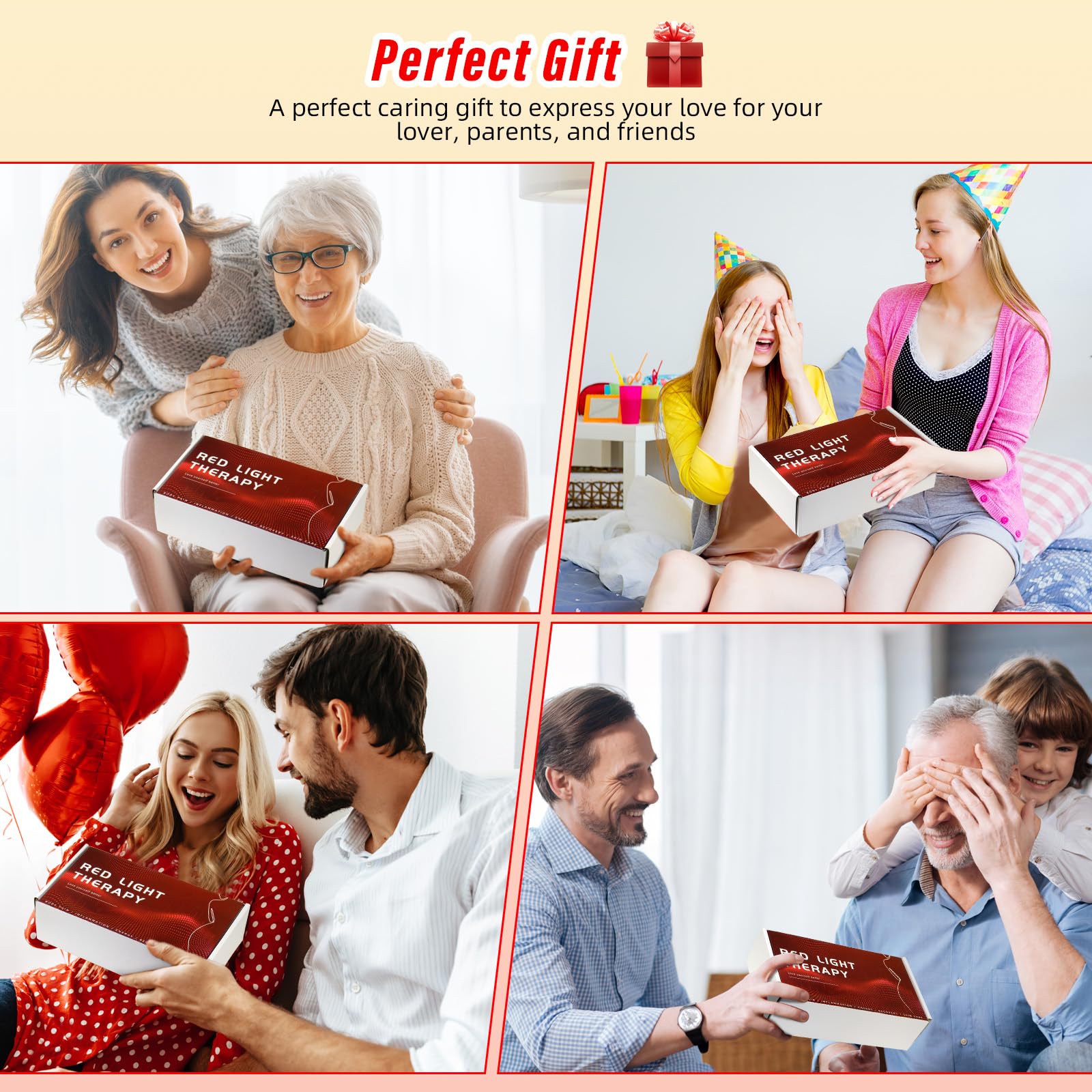 Qtyspdct red light knee brace gift-ready packaging