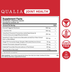 Qualia Life Sciences Qualia Joint Health 9 bottle side view highlighting daily supplementation.