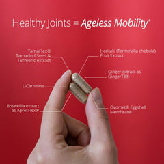 Qualia Life Sciences Qualia Joint Health 9 capsules neatly arranged for daily use.