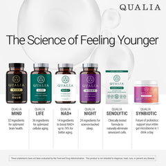 Qualia Mind label closeup showing doctor-formulated quality and ingredients.