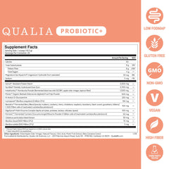 Qualia Probiotic scoop measuring a daily serving