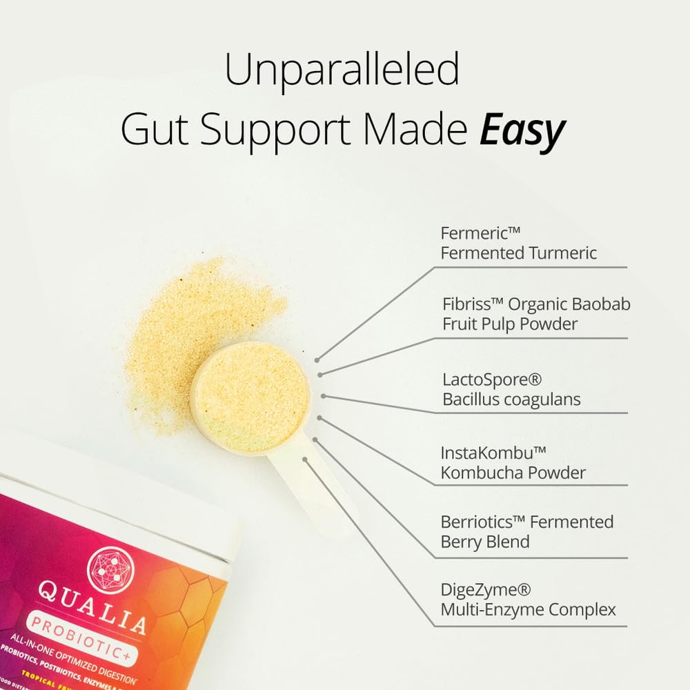 Qualia Probiotic Sunfiber fiber blend supports regularity