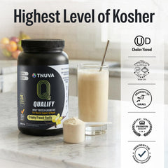 Qualify vanilla protein baking image shows protein enriched treats