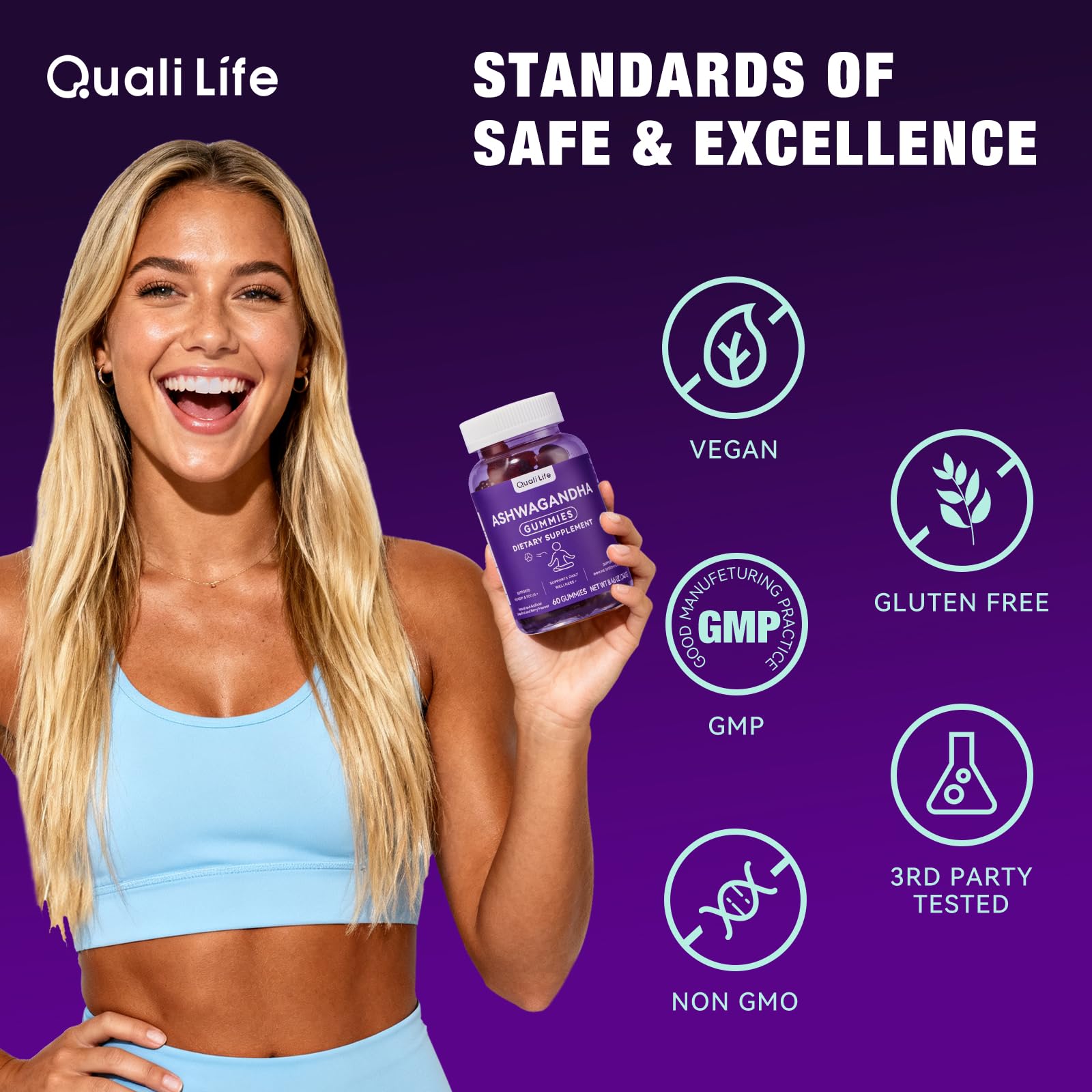 QualiLife vitamin D2 and botanicals blend image emphasizing comprehensive wellness support