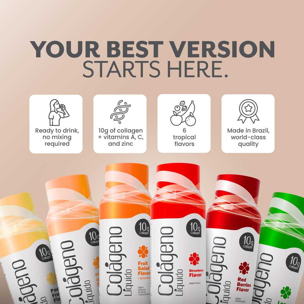 Qualinova tropical pineapple flavor collagen bottle adds refreshing daily nourishment.