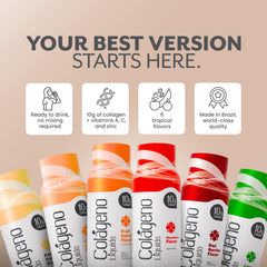 Qualinova tropical pineapple flavor collagen bottle adds refreshing daily nourishment.