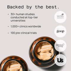 Kinoko Gold AHCC bottle with USA GMP badge.