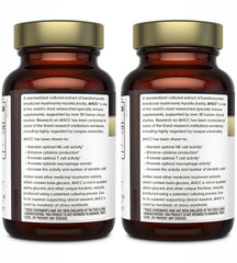 Quality of Life Kinoko Gold AHCC two-bottle pack on display for on-the-go maintenance