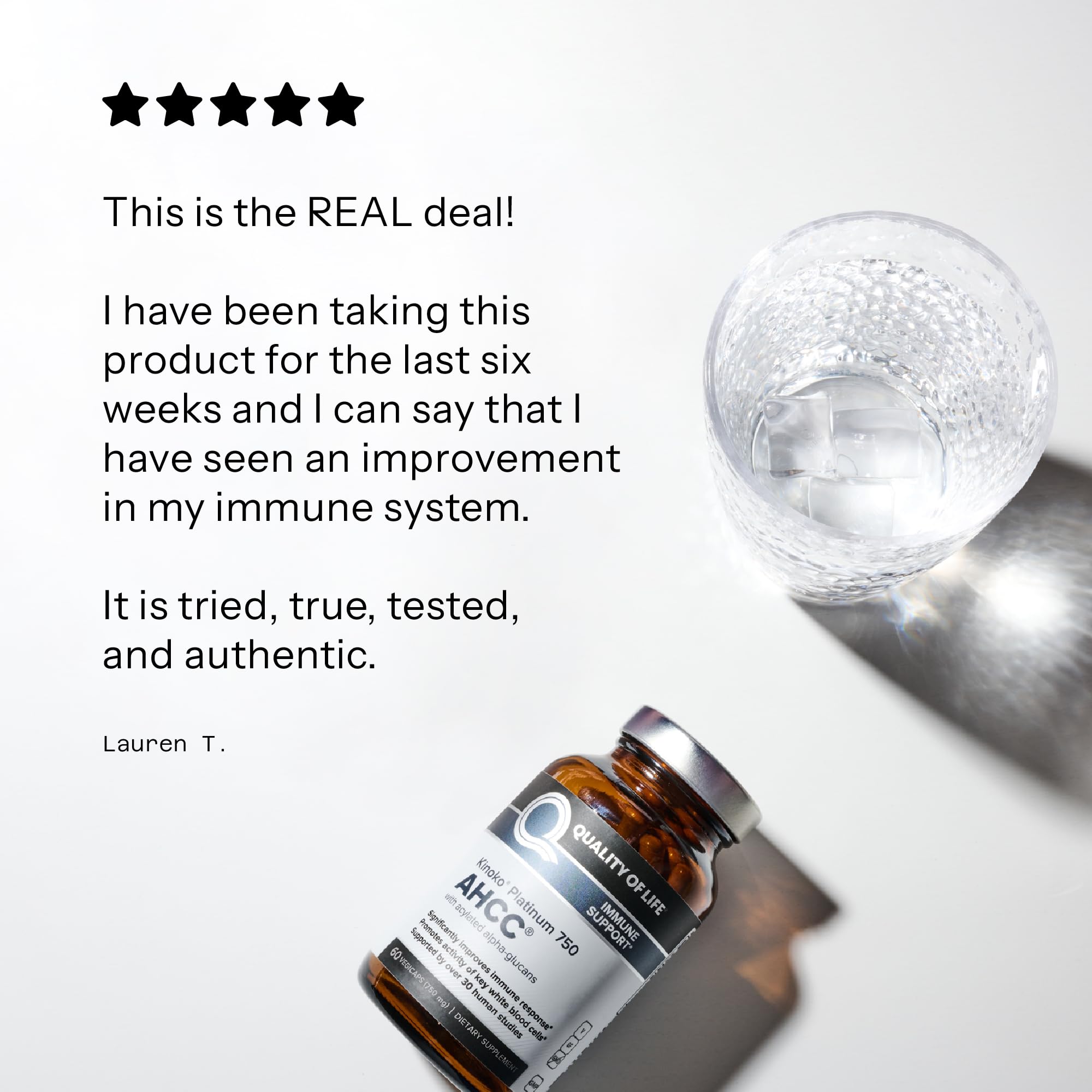 Quality of Life Kinoko Platinum vegan capsules, plant-based health option