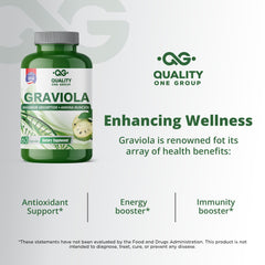 Quality One Graviola Max glass bottle displayed on shelf