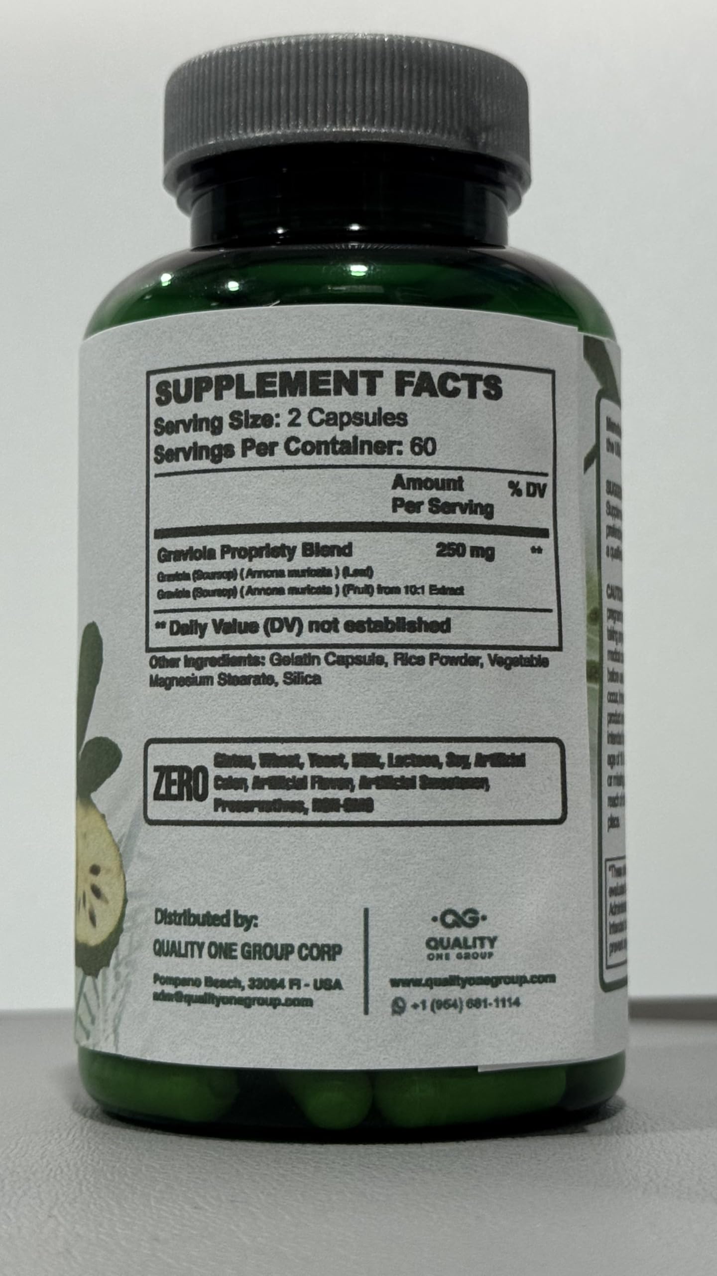 Quality One Graviola Max GMP seal indicating quality standards