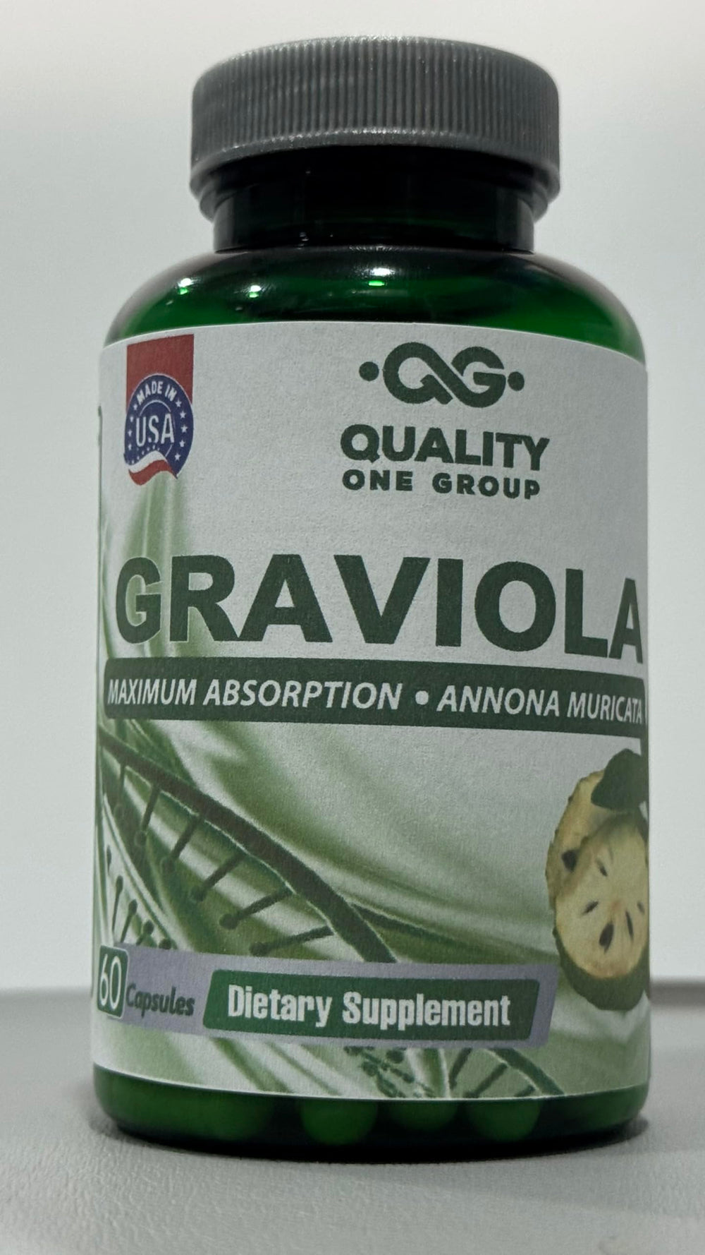 Quality One Graviola Max ingredients panel highlighting plant extract