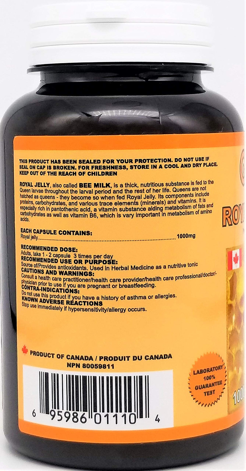 QUALITYLAB label close-up highlights Made in Canada quality and strict testing.