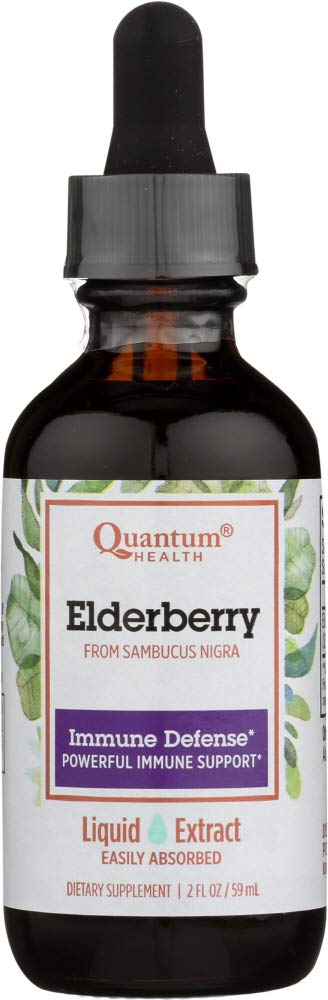 Quantum Elderberry Liquid Extract bottle for easy daily use
