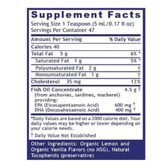 Quantum Nutrition EPA/DHA liquid glass bottle highlighting purity and freshness preservation