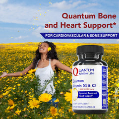 Quantum Nutrition Labs D3 and K2 sustainably sourced from lichen.