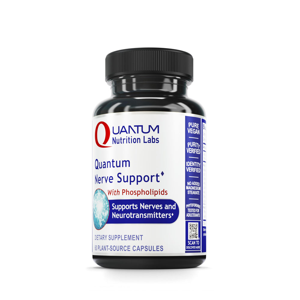 Quantum Nutrition Labs Nerve Support bottle with Violite packaging preserves formula freshness