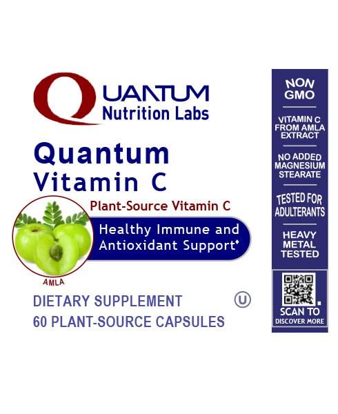 Quantum Vitamin C ingredients featuring amla and botanicals.