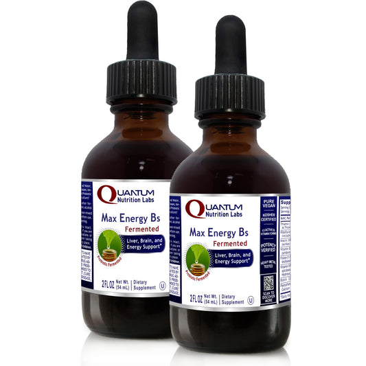 Quantum Nutrition Max Energy B's bottle front for quick energy support.