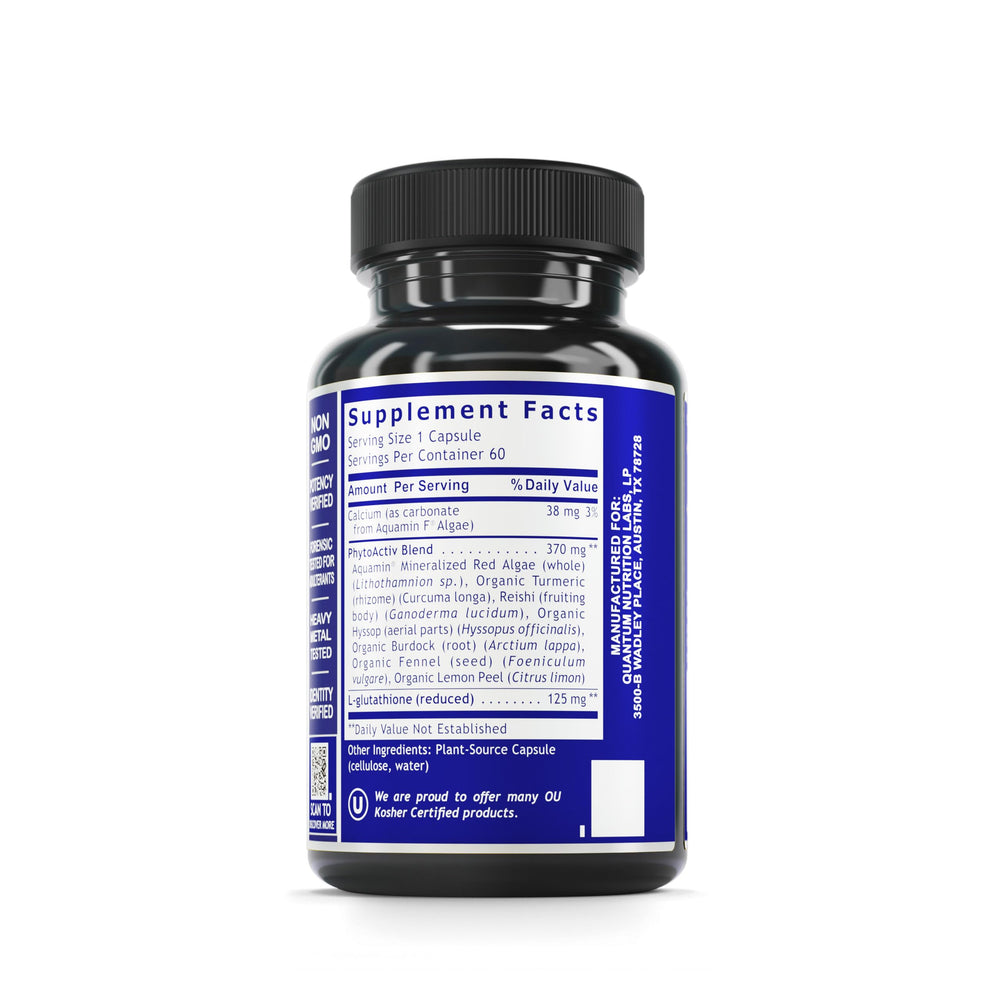 Quantum Nutrition QNL Glutathione Support capsules shown for convenient daily supplementation