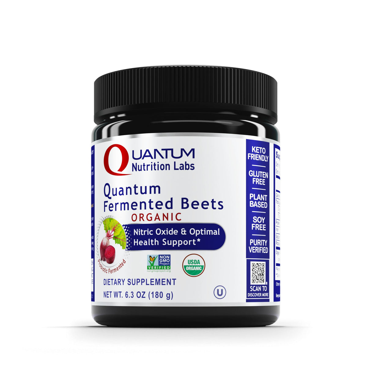 Quantum Nutrition QNL Qultured Beets bottle shows organic fermentation and purity