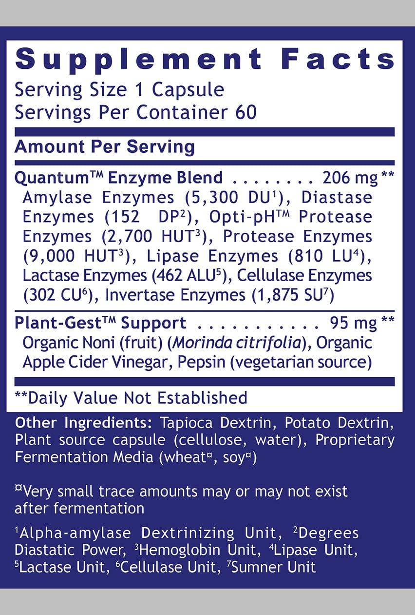 Quantum Nutrition Quantum Digest use scene with meals illustrating routine support.