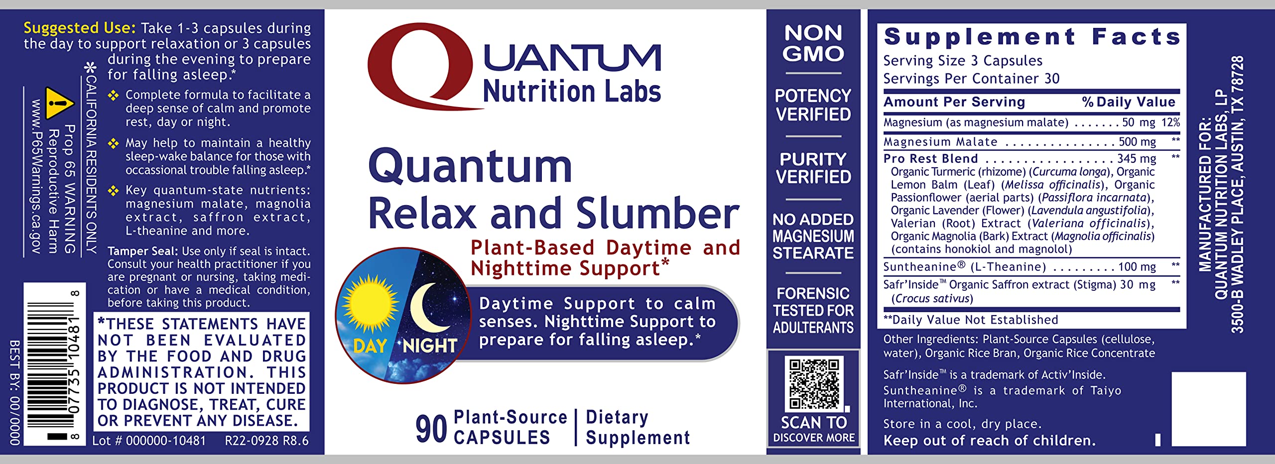 Daily use of Quantum Relax and Slumber for ongoing stress relief