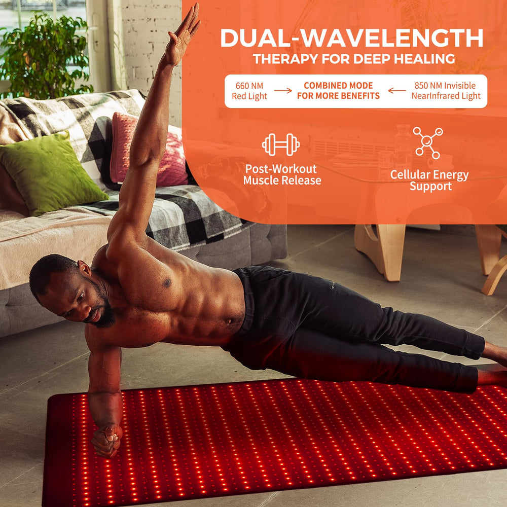 QuasarMD infrared mat ready for home wellness routine.