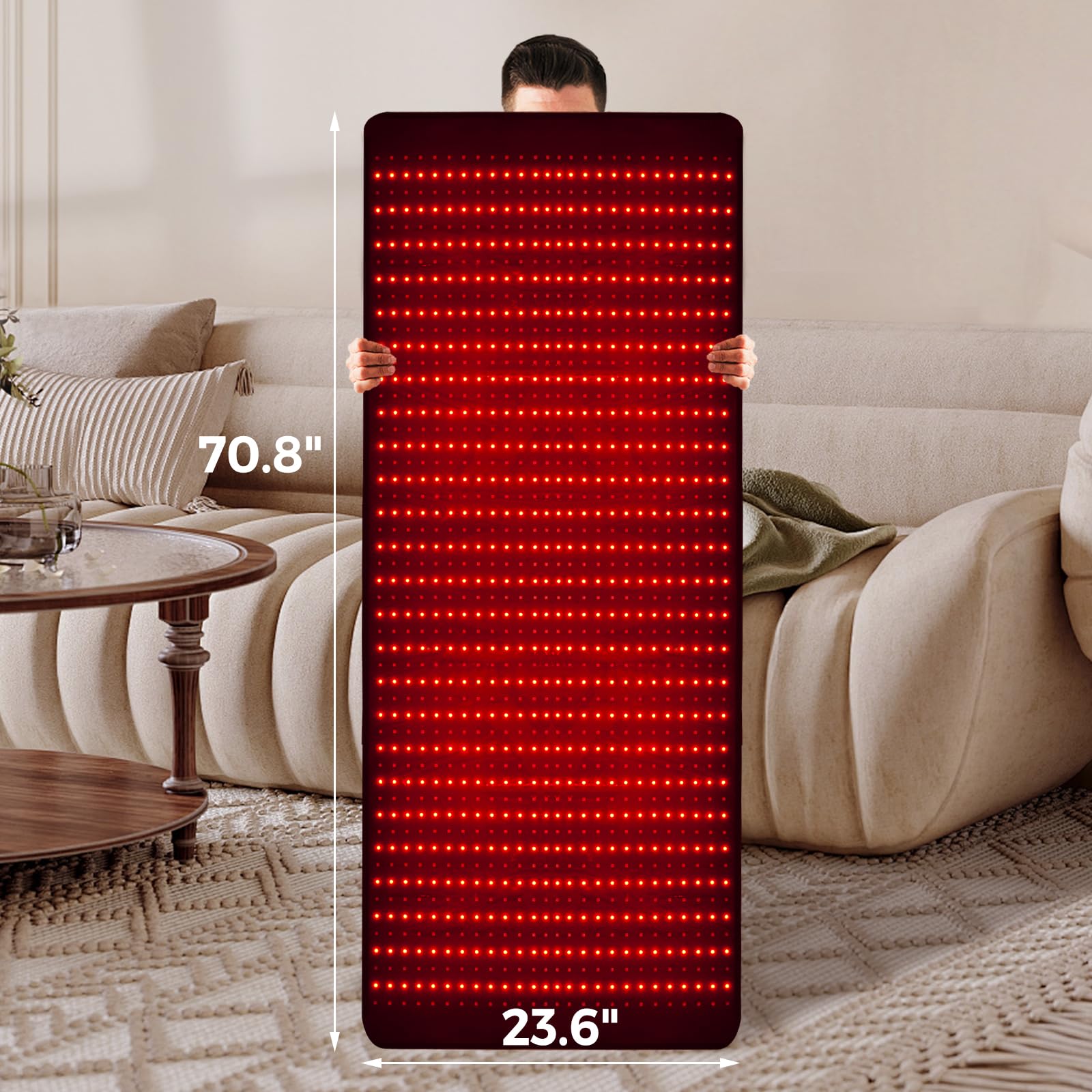 QuasarMD infrared mat focus on 660nm and 850nm wavelengths.