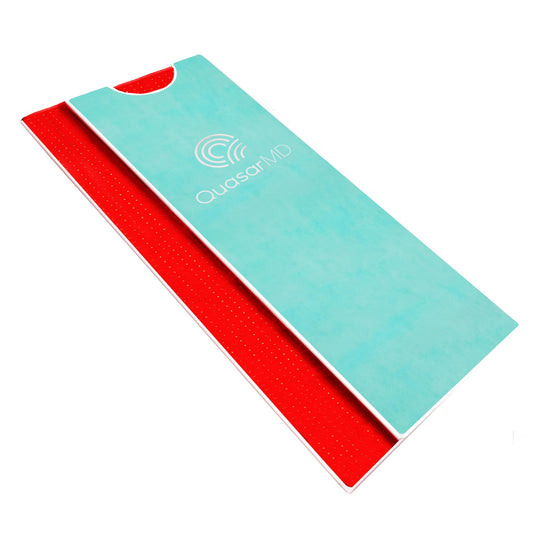 QuasarMD Mint Blue Infrared Mat with 2052 LEDs for at-home relaxation