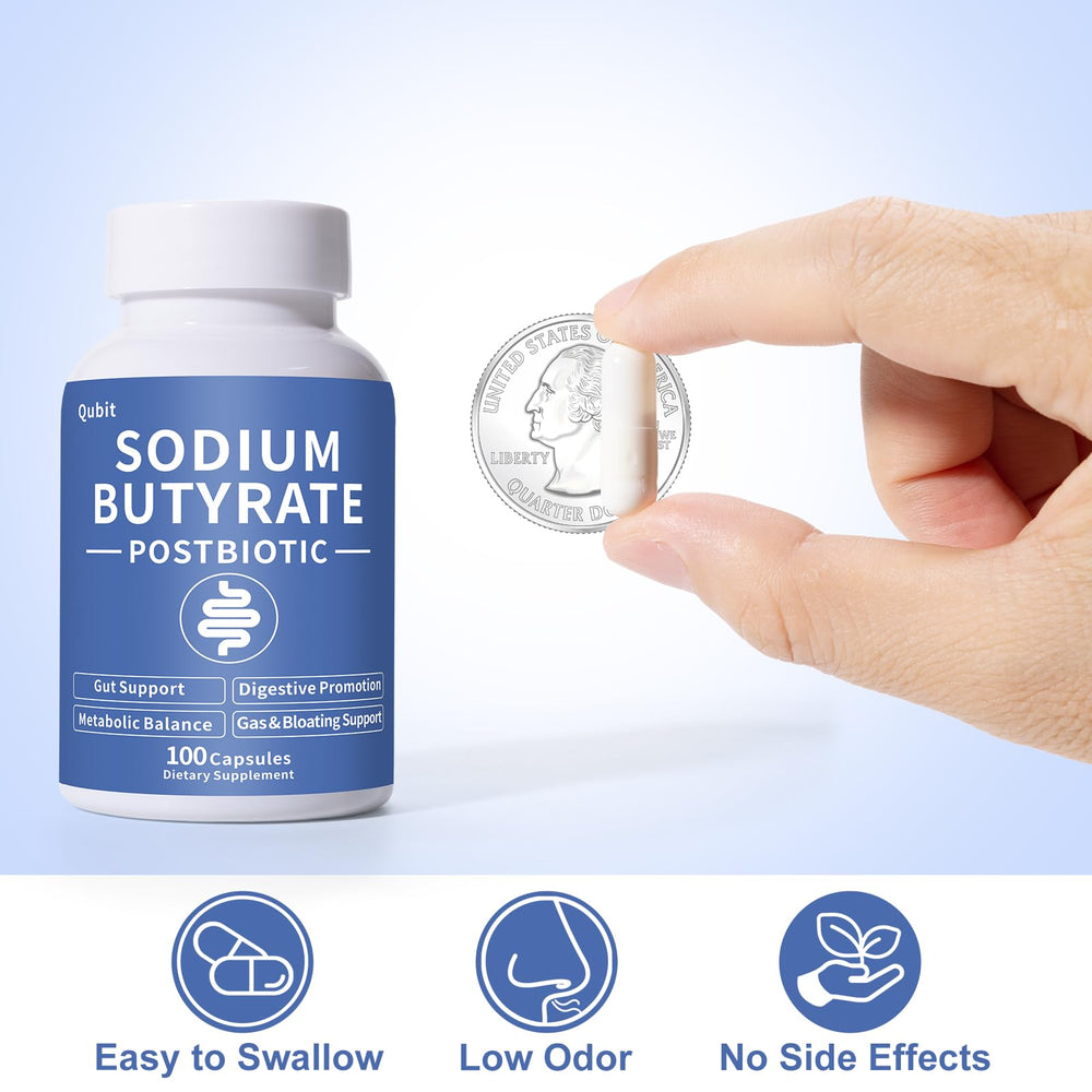 QUBIT digestive comfort capsule layout emphasizes regularity and peaceful mornings.