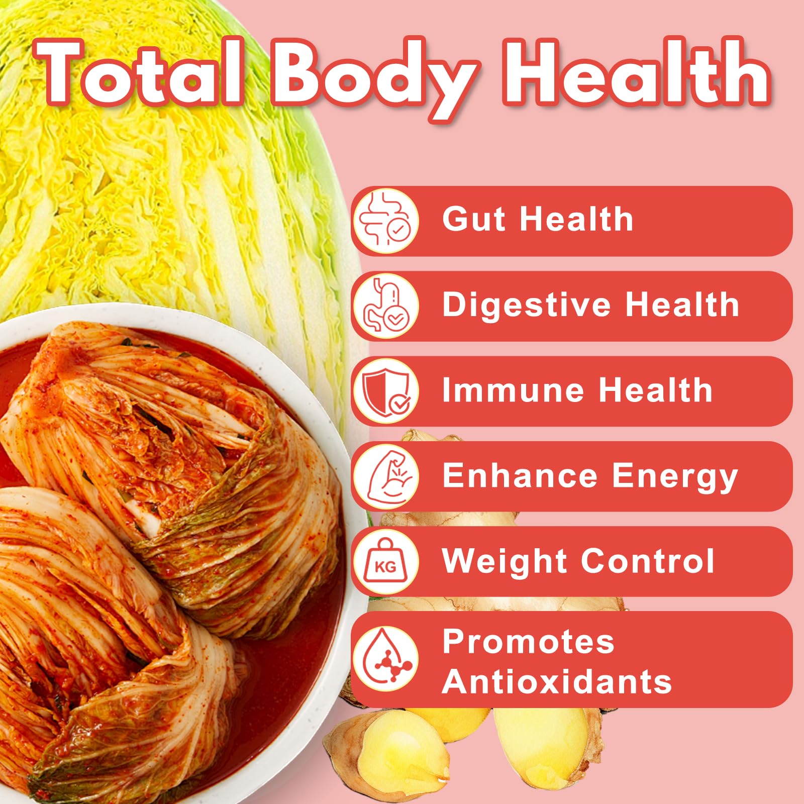 QUBIT Kimchi Supplement powder pour for easy daily digestion.
