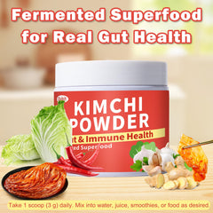 QUBIT Kimchi Supplement close-up of probiotics and enzymes.