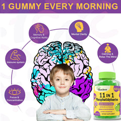 Qucbvn Alpha GPC cognitive boost detail highlights potential attention and learning aid.